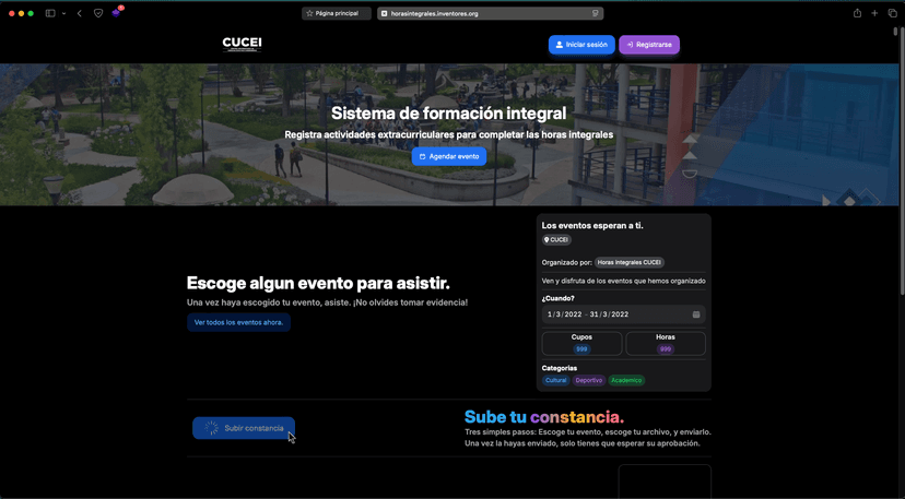 Horas integrales website